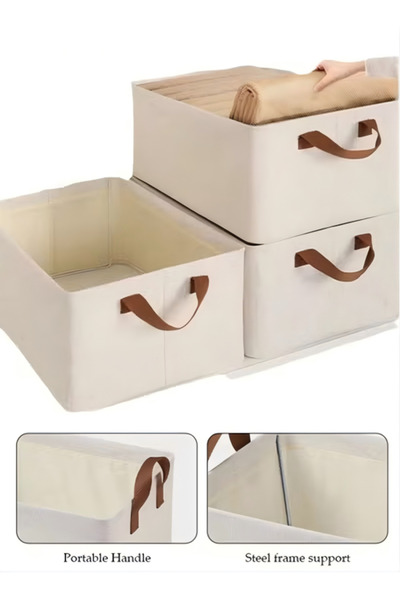 Generic 3 Pcs Foldable Closet Storage Organizer，Wardrobe Drawer Organizers wi...