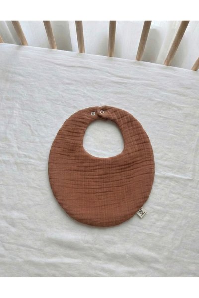 Boho Piccolo مريلة بيضاوية الشكل مكونة من 3 قطع مصنوعة من قطن الموسلين بنسبة 100%، مريلة للأطفال الرضع مع طوق للرقبة.