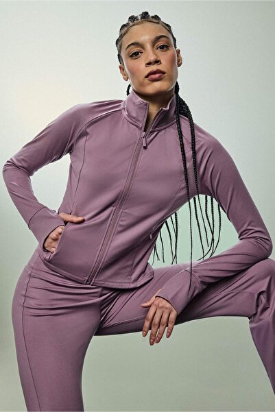 DeFacto Slim Fit Mock Neck Sportsman Rose Women's Cardigan F2008Ax/Br346