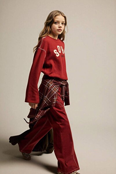 DeFacto Wide Leg Geniş Paça Gabardin Pantolon Kız Çocuk G6902A826SM