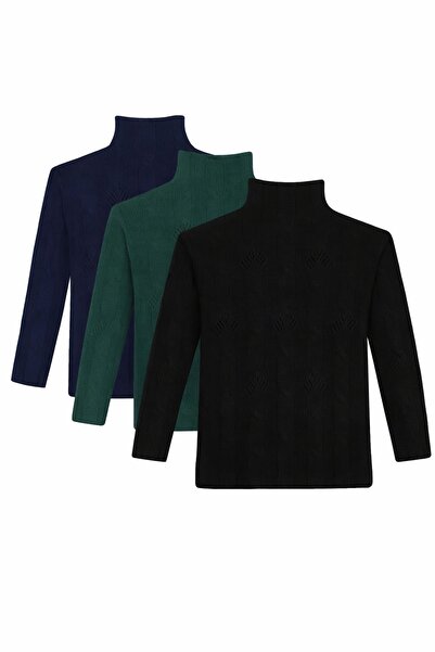 Tudors Дамски комплект от 3 части, черно-тъмно синьо-зелено, редовна кройка, ...