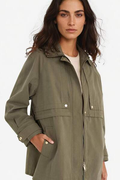 DeFacto Su Geçirmez Regular Fit Pamuklu Mont E8696AX25AU