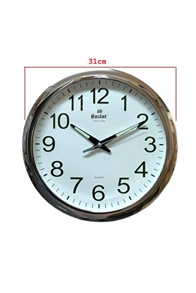 Eastar A3071 Fosforlu ve Sessiz Duvar Saati (31 cm)