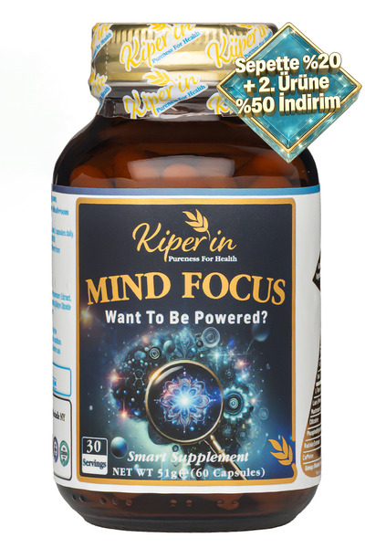 Kiperin Mind Focus Aslan Yelesi Mantarı, Sitikolin, Rhodiola, L-Theanin .. (1...