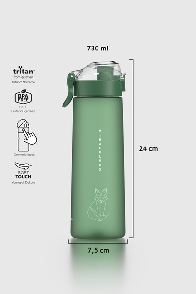 Renga Saga Loop Soft Touch 730 ml Tritan Matara 912136 Yeşil