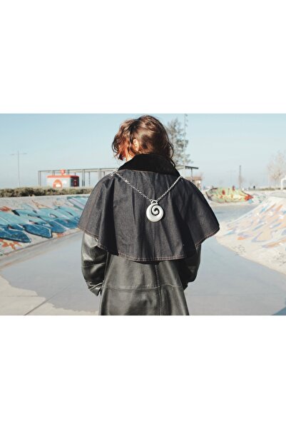 Red Sonja Tak Çıkar Aksesuarlı Jean Kot Panço Yakalık Fairy Grunge