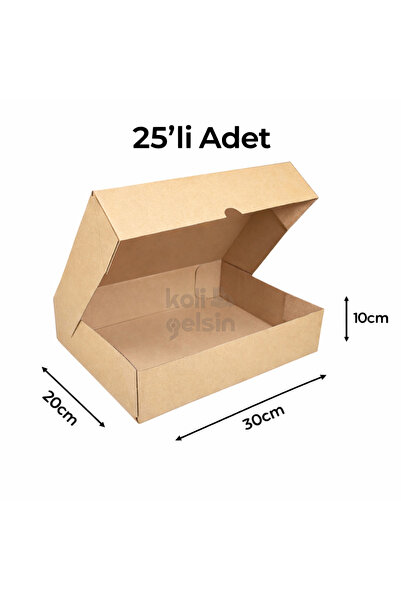 Koli Gelsin 30x20x10 Yapıştırmalı Kesimli E-Ticaret Kargo Kutusu