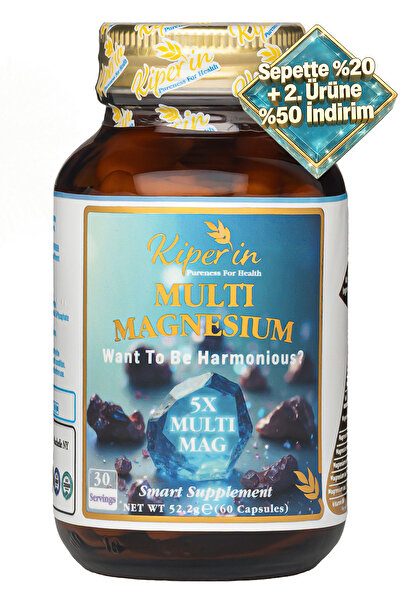 Kiperin 5x Çoklu Magnezyum (Taurat, Bisglisinat, Malat, Sitrat, L-Treonat) 60...
