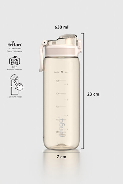 Renga Rybo-X Ölçek Desenli 630 ml Tritan Matara 912161 Bej