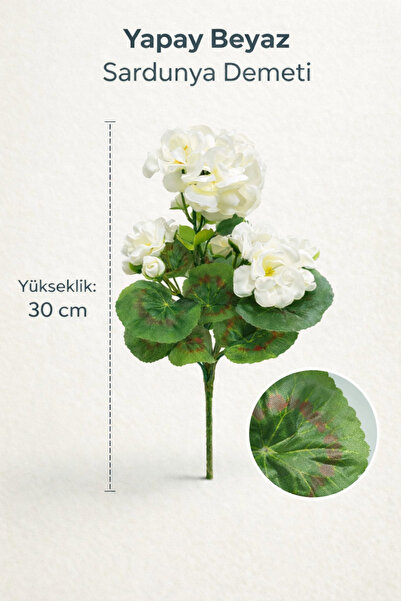 çiçek rengi dekor الصبار الاصطناعي الأبيض 1 باقة تحتوي على 5 فروع
