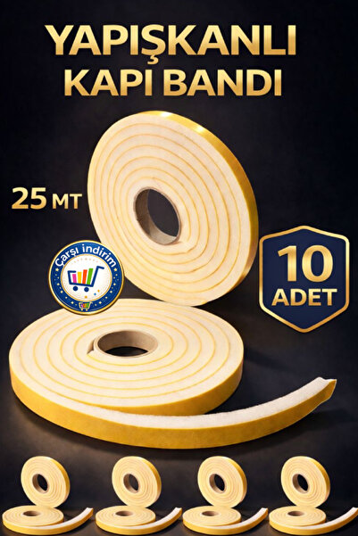 10 Pieces Adhesive Door Tape Dust Sound and Heat Insulation Sponge Energy Saving