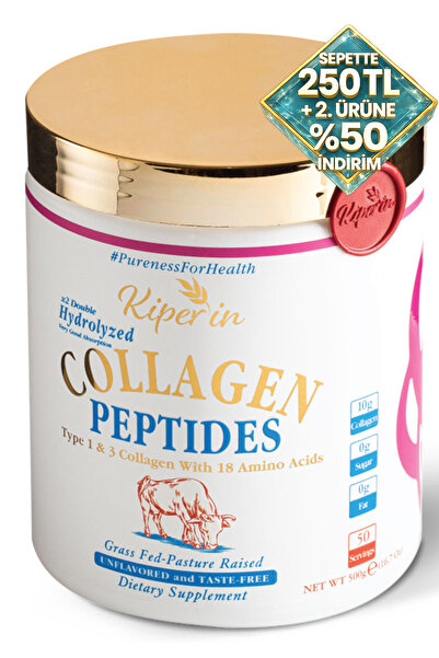Kiperin %100 Saf Ve Doğal Yüksek Biyoaktif Çift Hidrolize Kolajen Peptitler i...