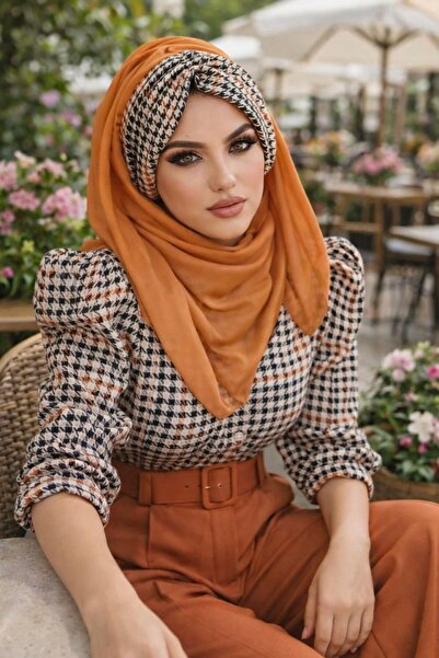 Aişe tesettür Taba Kazayağı Шал за зимата