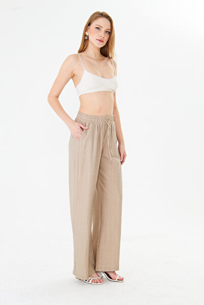 PIQUE PANTALONI DE DAMĂ Pantaloni din țesătură Strawberry cu talie elastică