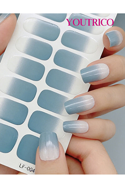 Youtrico 16 Fingers Glitter Nail Polish Stickers Self-Adhesive DIY