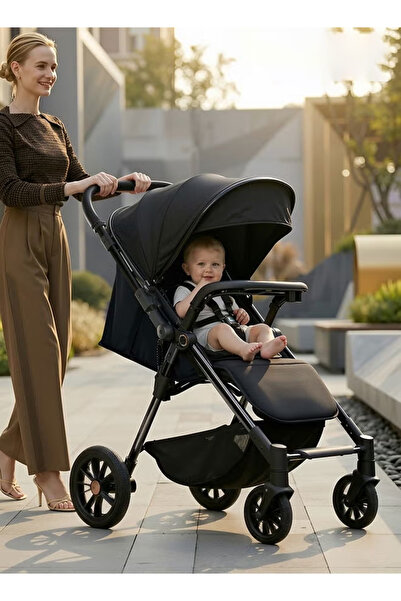 hibobi عربة أطفال خفيفة الوزن، مدمجة، قابلة للطي بيد واحدة، مقعد متعدد الإمال...