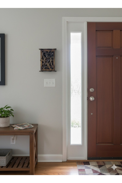 DNC Art&Deco El Yapımı Ahşap Kapaklı Anahtarlık Askılığı - Dekoratif Duvar An...