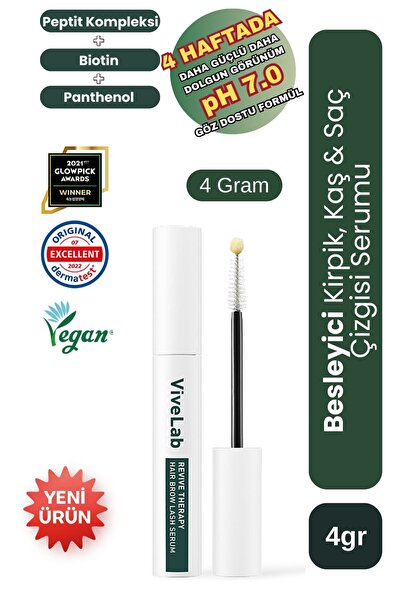ViveLab Revive Therapy Hair Brow Lash Serum 4 gr / Besleyici Kirpik, Kaş ve S...