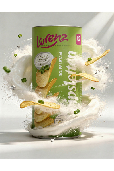 LORENZ Ekşi Krema Aromalı Patates Cipsi 100 G – Ferah Krema Lezzeti