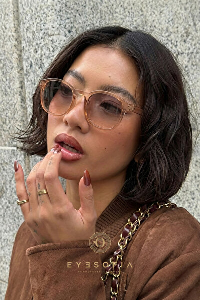 Eyesofia Hoani New Season Luxury Glass Unisex Black Orange Sunglasses