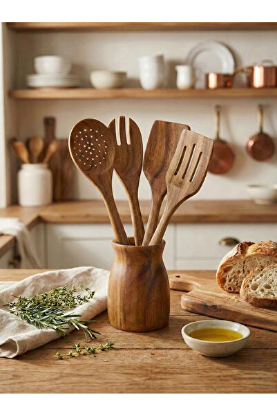 SepetçiBaba Akasya Tezgah Üstü Kaşık Seti - 11610