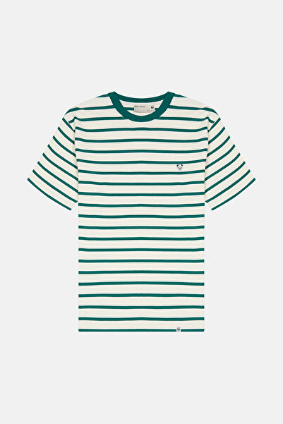 WWF Market Panda Supreme  Çizgili T-Shirt - Yeşil/Krem