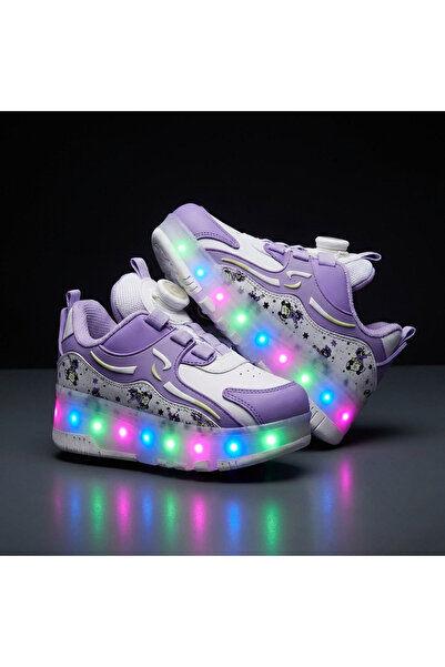 MARiE KAYKAYLI IŞIKLI PATENLİ ÇOCUK SPOR AYAKKABISI-KAYKAYLI ORTOPEDİK SPOR A...