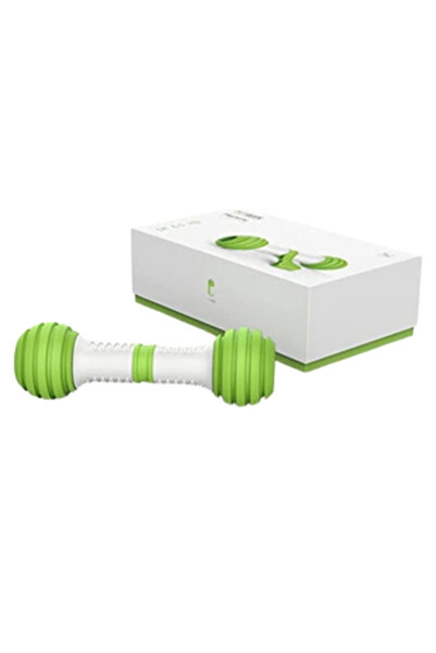 Gigwi لعبة كلب بلاستيكية متحركة على شكل عظمة مقاس 20.7 سم أبيض/أخضر