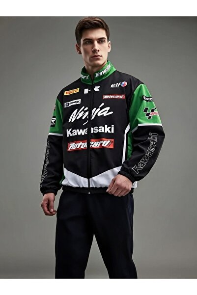 memetti m şekil Ninja Kawasaki Motorcu Yağmurluk Rüzgarlık İnce Ceket
