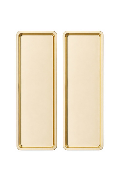 Kitchen Design Lab Paslanmaz Çelik Gold Renk Dikdörtgen Dar Metal Düz Sunum T...