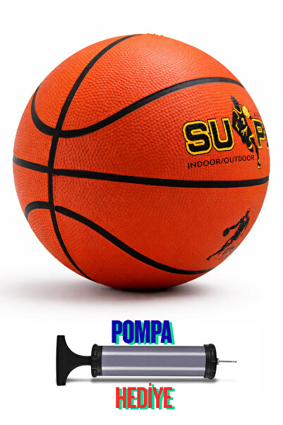 İMVULA Basketbol Topu Iç Dış Mekan Pompa Hediyeli 7 Numara Turuncu