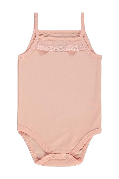 Civil Baby Cămașă din bumbac pieptănat cu bretele și dantelă pentru fetițe 3-...