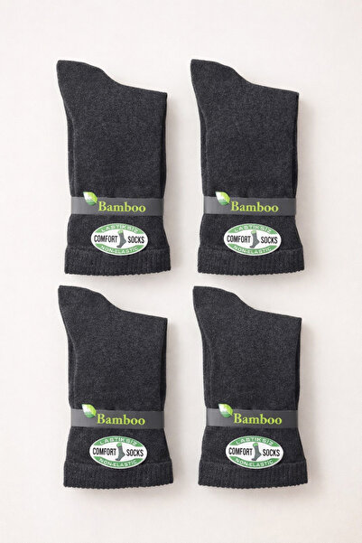 hefox 4 أزواج من الجوارب الرجالية المصنوعة من الخيزران بدون حواف وبدون خياطة ...