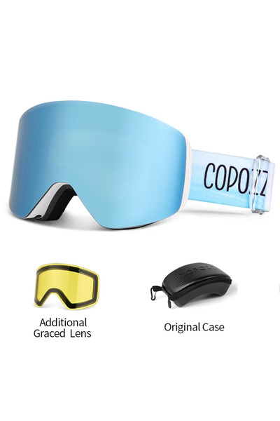 Choice طقم نظارات تزلج شتوية احترافية للرجال والنساء من COPOZZ، لون أزرق أورو...