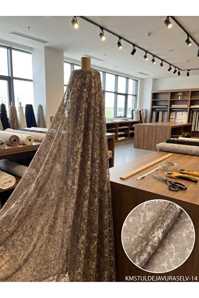 LEVENT ÖZEL Raşel Jakar Desenli Tül Perdelik Kumaş 100en300boy