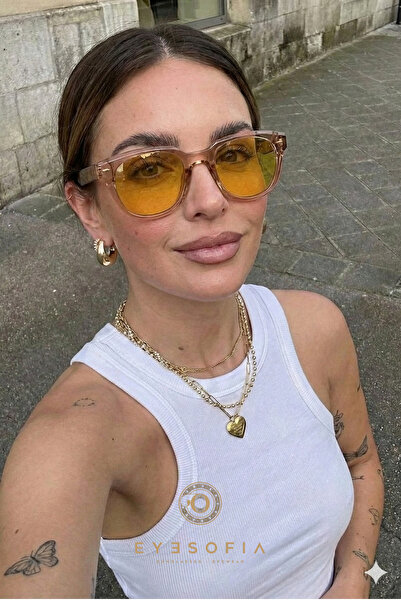 Eyesofia Mimosa Unisex Honey Yellow Sunglasses