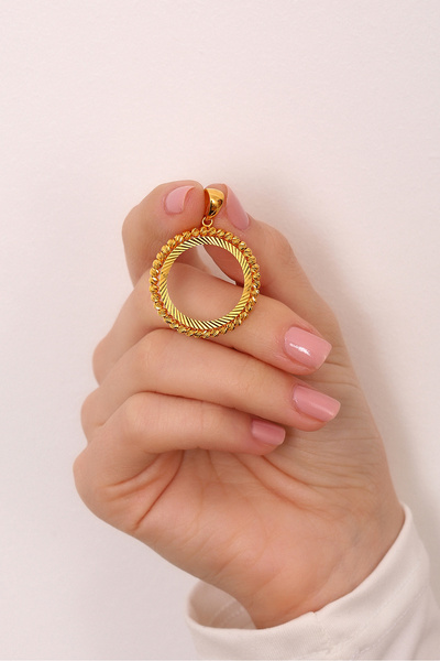 Altınkesesi 8 Ayar Altın Döküm Dorika Çerçeve Yarım Altın boy