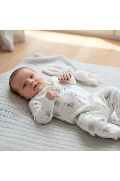 QBABY %100 Pamuklu OEKO-TEX Sertifikalı Unisex Koala Fermuarlı Bebek Tulum 3–...