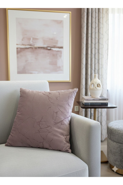 Brillant %100 Kadife Kırlent Yastık Kılıfı 2'li (pudra Pembesi)