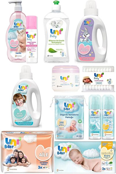 Uni Baby Bebek Bakım Seti 12 Parça Uyku Arakadaşım HEDİYE