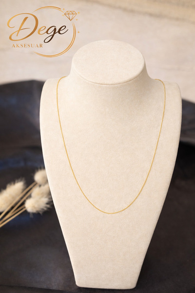 DEGE Xuping Çelik ince zincir / 14 ayar altın rengindedir/ 60 cm