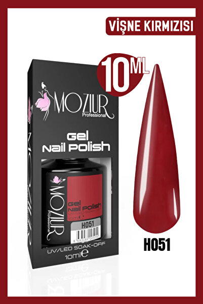 MOZIUR Kalıcı Oje Uv Led H051 (KIRMIZI SERİSİ) 10ml
