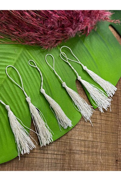 Gönülden Tasarım 6 komada satenskih kićaka za šivanje, 8 cm, beli