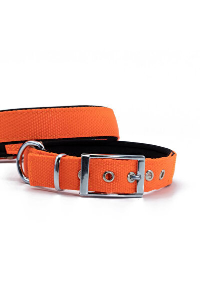 Doggie Elite Woven Dog Collar Large Orange 2.5X42-50 cm