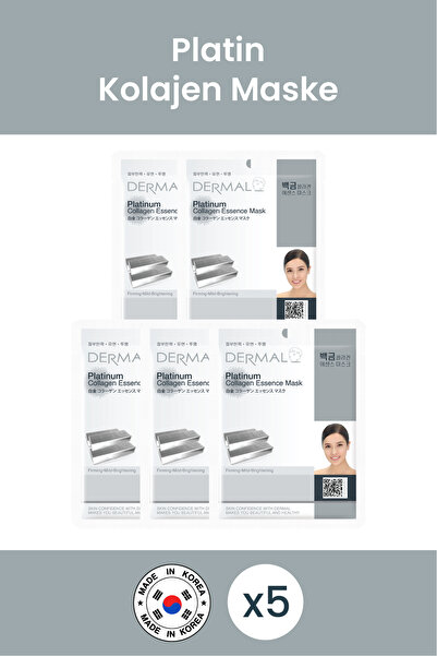 Dermal Sıkılaştırıcı, Aydınlatıcı, Yumuşatıcı Platinum Kollajen Maske 23 Gr 5...