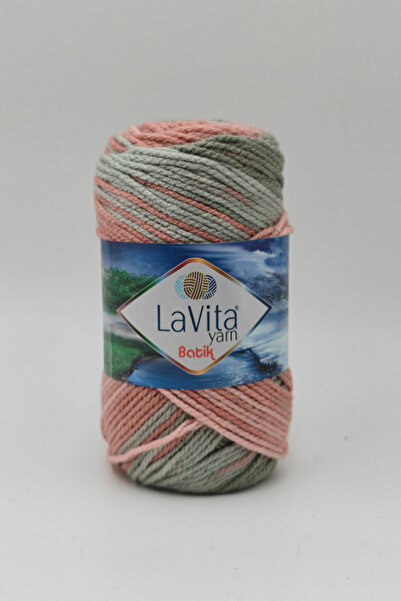 LaVita Yarn Ață de tricotat manual Tie-Dye 100% acril 100gr (DG13 BEGONYA)