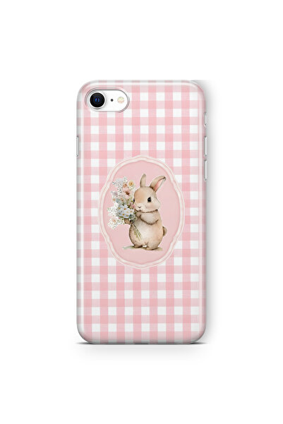FLAMENKO iPhone 6 Plus / 6s Plus Uyumlu Çiçekli Tavşan Desenli Şeffaf Telefon...
