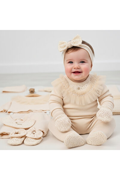 MİLAYS LİFE HOME COLLECTİON KIZ BEBEK ORGANİK MÜSLİN KUMAŞ NEWBORN 10 LU DANT...