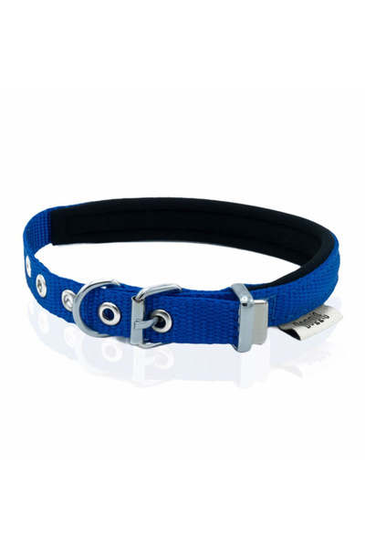 Doggie Comfort Woven Dog Collar Small Blue 1.5X20-25 cm