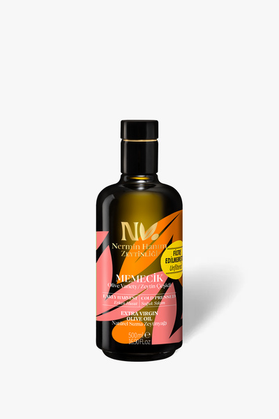 Nermin Hanım Zeytinliği Memecik - Filtresiz Erken Hasat Soğuk Sızma Zeytinyağ...